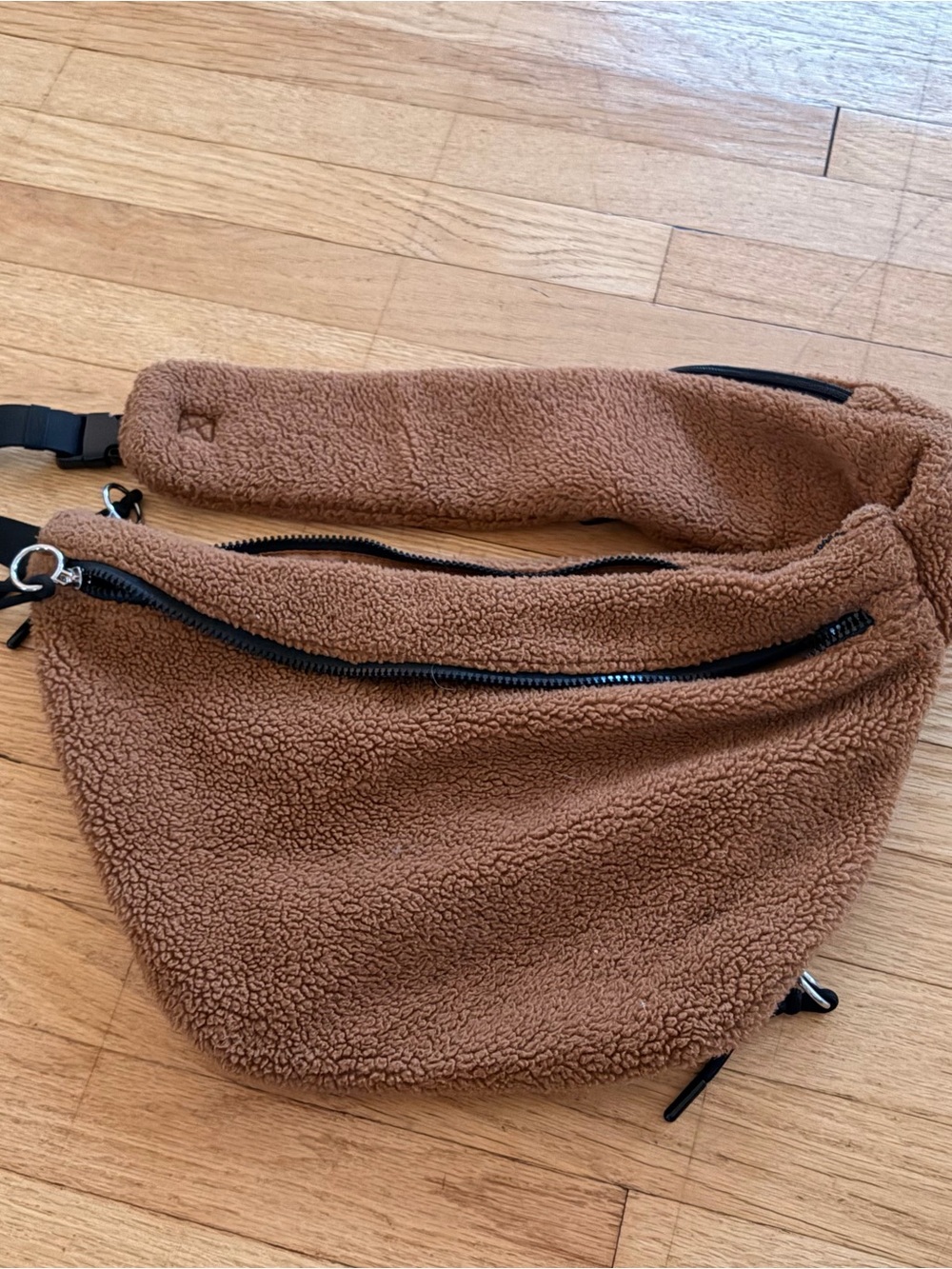 Free People Brown Sherpa Belt Bag